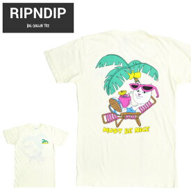 【割引クーポン配布中】 RIPNDIP (リップンディップ) Tシャツ BIG CHILLIN TEE 半袖 カットソー トップス S-XL ナチュラル RND4962 【単品購入の場合はネコポス便発送】【RCP】