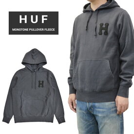 【割引クーポン配布中】 HUF ハフ パーカー MONOTONE PULLOVER FLEECE HOODIE フリース スウェット メンズ S-XL ブラック FL00127 【バーゲン】