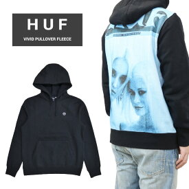 【割引クーポン配布中】 HUF ハフ パーカー VIVID PULLOVER HOODIE フリース スウェット メンズ S-XL ブラック FL00128 【RCP】【在庫一掃】