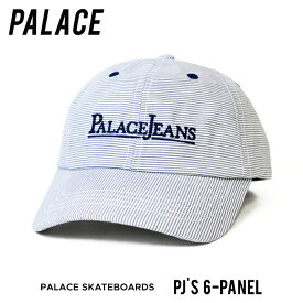 【割引クーポン配布中】 PALACE SKATEBOARDS (パレス スケートボード) PJ'S 6-PANEL CAP NAVY/WHITE STRIPE キャップ 帽子 6パネルキャップ ストラップバックキャップ メンズ レディース ユニセックス 【あす楽対応】【RCP】