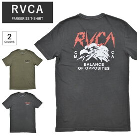【割引クーポン配布中】 RVCA (ルーカ) Tシャツ PARKER SS T-SHIRT TEE 半袖 カットソー トップス メンズ S-XL ブラック オリーブ M4381RPA 【単品購入の場合はネコポス便発送】【RCP】