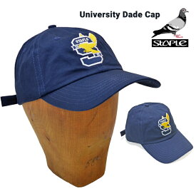 【割引クーポン配布中】 STAPLE (ステイプル) キャップ UNIVERSITY DAD CAP 帽子 ストラップバックキャップ 6パネルキャップ CAP ネイビー 2011X6287 【あす楽対応】【セール】