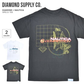 【割引クーポン配布中】 DIAMOND SUPPLY Co. ダイヤモンド サプライ × NAUTICA ノーティカ SPECS TEE 半袖 カットソー トップス メンズ S-XL ブラック ホワイト C20DMPA402S 【単品購入の場合はネコポス便発送】【バーゲン】