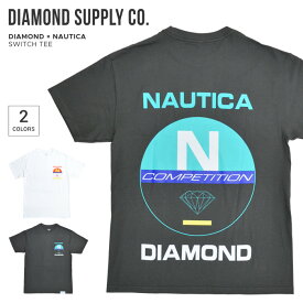 【割引クーポン配布中】 DIAMOND SUPPLY Co. ダイヤモンド サプライ × NAUTICA ノーティカ SWITCH TEE 半袖 カットソー トップス メンズ S-XL ブラック ホワイト C20DMPA407S 【単品購入の場合はネコポス便発送】【バーゲン】