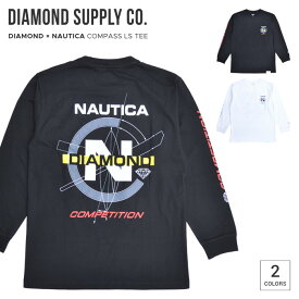 【割引クーポン配布中】 DIAMOND SUPPLY Co. ダイヤモンド サプライ × NAUTICA ノーティカ ロンT COMPASS L/S TEE 長袖 カットソー トップス メンズ S-XL ブラック ホワイト C20DMPC401S 【単品購入の場合はネコポス便発送】【バーゲン】