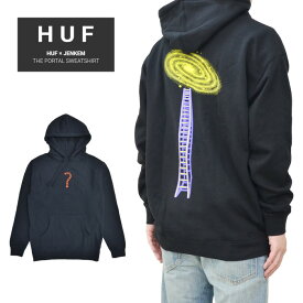 【割引クーポン配布中】 HUF × JENKEM (ハフ × ジェンケム) パーカー THE PORTAL SWEATSHIRT フリース スウェット メンズ S-XXL ブラック PF00481 【RCP】