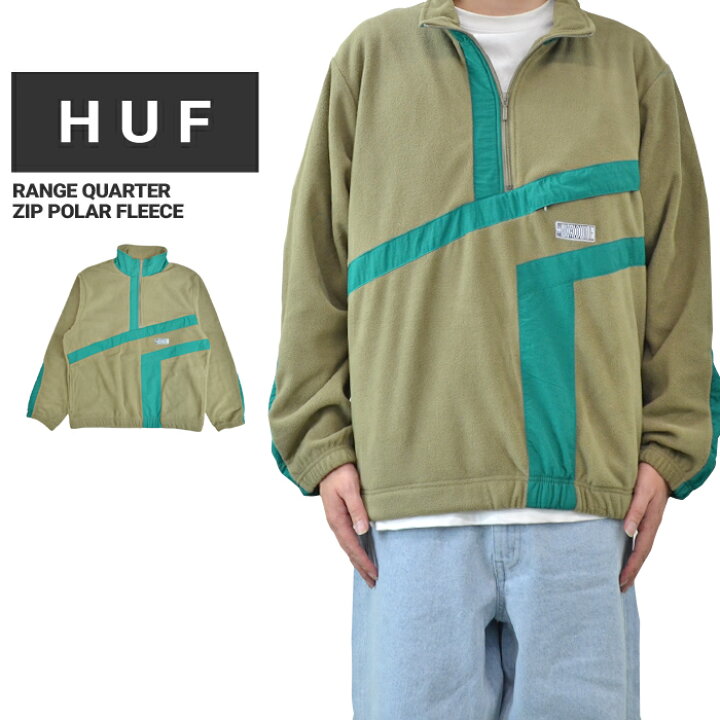 楽天市場】HUF ハフ フリース RANGE QUARTER ZIP POLAR FLEECE 