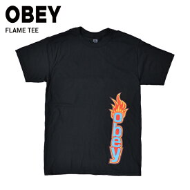 【割引クーポン配布中】 OBEY (オベイ) FLAME TEE Tシャツ 半袖 メンズ クルーネックTシャツ ティーシャツ ストリート スケート 【単品購入の場合はネコポス便発送】【RCP】