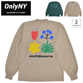 【割引クーポン配布中】 ONLY NY (オンリーニューヨーク) ロンT OUTDOORS L/S T-SHIRT 長袖 Tシャツ カットソー トップス メンズ S-XL グリーン ベージュ 【単品購入の場合はネコポス便発送】【バーゲン】