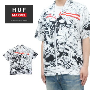 yN[|zzz HUF × MARVEL (nt × }[x) Vc X-MEN RESORT SHIRT ][gVc JWAVc An  Y S-XL zCg BU00172 yo[Qz