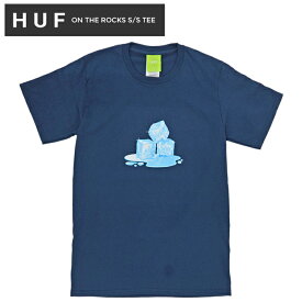 【割引クーポン配布中】 HUF (ハフ) Tシャツ ON THE ROCKS S/S TEE 半袖 カットソー トップス メンズ S-XL ネイビー TS01730 【単品購入の場合はネコポス便発送】【RCP】