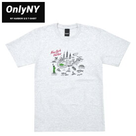 【割引クーポン配布中】 ONLY NY (オンリーニューヨーク) Tシャツ NY HARBOR S/S T-SHIRT 半袖 カットソー トップス メンズ S-XL アッシュ グレー 【単品購入の場合はネコポス便発送】【RCP】