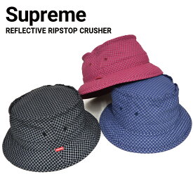 【割引クーポン配布中】 Supreme (シュプリーム) REFLECTIVE RIPSTOP LOW CRUSHER HAT ハット キャップ 帽子 メンズ レディース ストリート スケート 帽子 SUPREME 【あす楽対応】【RCP】