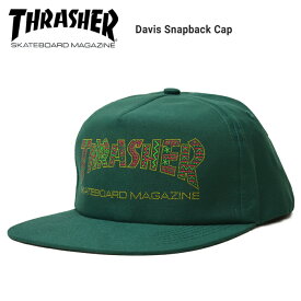 【割引クーポン配布中】 THRASHER (スラッシャー) DAVIS SNAPBACK CAP キャップ 5パネルキャップ スナップバックキャップ 帽子 ストリート スケート 【あす楽対応】【RCP】【バーゲン】