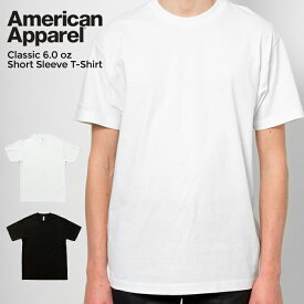 【割引クーポン配布中】 American Apparel (アメリカン アパレル) Tシャツ 6.0oz Short-Sleeve T-Shirt 6.0オンス 半袖 カットソー トップス 無地Tシャツ S-2XL AA1301 アメアパ 【ネコポス便対応可】【RCP】
