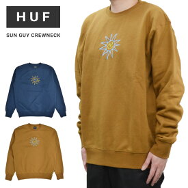 【割引クーポン配布中】 HUF (ハフ) スウェット SUN GUY CREWNECK SWEATSHIRT フリース トレーナー メンズ M-XL PF00580 【あす楽対応】【RCP】