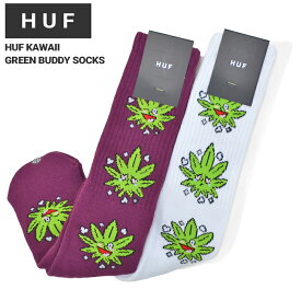 【割引クーポン配布中】 HUF (ハフ) ソックス HUF KAWAII GREEN BUDDY SOCKS 靴下 メンズ スケートソックス クルーソックス ブラック SK00800 【ネコポス便発送で送料無料】【RCP】