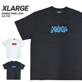 【割引クーポン配布中】 XLARGE (エクストララージ) Tシャツ BARBED WIRE LOGO S/S TEE 半袖 カットソー トップス メンズ M-XL ブラック ホワイト 101232011033 【単品購入の場合はネコポス便発送】【RCP】