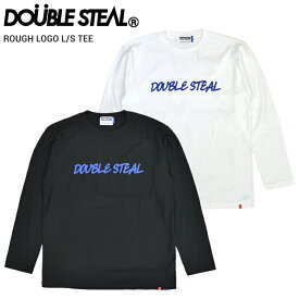 【割引クーポン配布中】 DOUBLE STEAL (ダブルスティール) ロンT ROUGH LOGO L/S T-SHIRT TEE Tシャツ 長袖 カットソー ストリート メンズ 【単品購入の場合はネコポス便発送】【RCP】