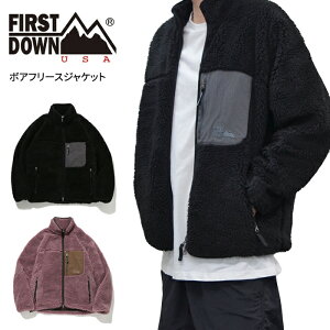 �y�����N�[�|���z�z���z FIRST DOWN USA (�t�@�[�X�g�_�E��) �W���P�b�g BOA FLEECE JACKET �{�A �t���[�X�W���P�b�g �A�E�^�[ �u���]�� �����Y M-XL �u���b�N �X���[�N�s���N F542015 �yRCP�z