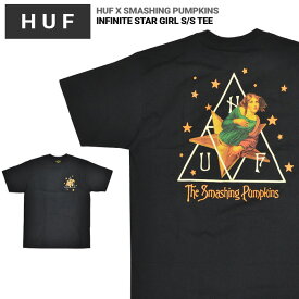 【割引クーポン配布中】 HUF × Smashing Pumpkins (ハフ × スマッシング・パンプキンズ) Tシャツ INFINITE STAR GIRL S/S TEE 半袖 カットソー トップス メンズ M-XL ブラック TS02215 【単品購入の場合はネコポス便発送】【RCP】