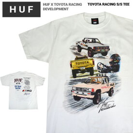 【割引クーポン配布中】 HUF × TRD (ハフ × トヨタ・レーシング・デベロップメント) Tシャツ TOYOTA RACING S/S TEE 半袖 カットソー トップス メンズ M-XL ホワイト TS02269 【単品購入の場合はネコポス便発送】【RCP】