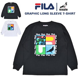 【割引クーポン配布中】 FILA HERITAGE × STAPLE (フィラ ヘリテージ × ステイプル) ロンT GRAPHIC L/S T-SHIRT Tシャツ TEE 長袖 カットソー メンズ M-XL ブラック ホワイト FM9884 【単品購入の場合はネコポス便発送】【バーゲン】