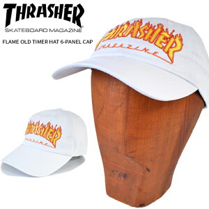 THRASHER (�X���b�V���[) FLAME OLD TIMER HAT 6-PANEL CAP �L���b�v STRAPBACK CAP 6�p�l���L���b�v �X�g���b�v�o�b�N�L���b�v �X�q �����Y ���f�B�[�X ���j�Z�b�N�X �X�g���[�g �X�P�[�g �yRCP�z�y�o�[�Q��