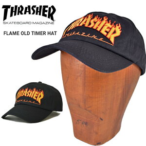 THRASHER (�X���b�V���[) FLAME OLD TIMER HAT CAP �L���b�v 6�p�l���L���b�v �X�g���b�v�o�b�N�L���b�v �X�q �����Y ���f�B�[�X ���j�Z�b�N�X �X�g���[�g �X�P�[�g �yRCP�z�y�o�[�Q���z