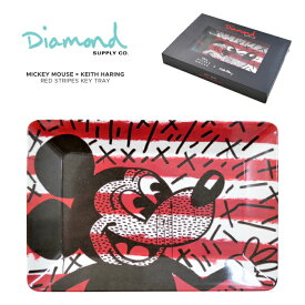 【割引クーポン配布中】 DIAMOND SUPPLY Co. ダイヤモンド サプライ × MICKEY MOUSE ミッキーマウス × KEITH HARING キース ヘリング トレイ RED STRIPES KEY TRAY キートレイ トレー 雑貨 ケース インテリア アクセサリー 収納 小物入れ 【あす楽対応】【RCP】