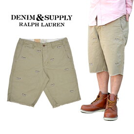 【割引クーポン配布中】 DENIM & SUPPLY by Ralph Lauren デニム＆サプライ EMBROIDERED TWILL SHORT ショートパンツ ボトムス【あす楽対応】【売り尽くし】