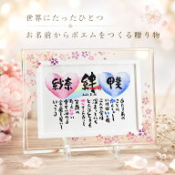 結婚祝い 結婚記念日 ネームポエム 紙婚式【二人の絆は永遠に】 ウエディング ご両親 名前ギフト詩 お名…