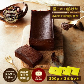極上の口溶け 生 ガトーショコラ 300g×3本 まとめ買い バレンタイン グルテンフリー ギフト 人気 スイーツ ショコラテリーヌ チョコ テリーヌ チョコレートケーキ フォンダンショコラ 誕生日 ケーキ 冬ギフト プレゼント 手土産 ホワイトデー 合格祝い 卒業祝い 母の日