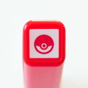 ポケットモンスターワンポイント浸透印 スタンプ はんこ 2870-043 モンスターボール ぼーる 球 マーク ポケモン レッド 赤色 red こどものかお KODOMO NO KAO　(メール便可!!)