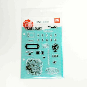 yPizNAX^vV[g CLEAR STAMP ͂ 0980-008 TRAVEL DIARY gx_C[  DATE  DAY LIST nV TODO J camera  VISIT PASS@ǂ̂ KODOMO NO KAO@([։\)