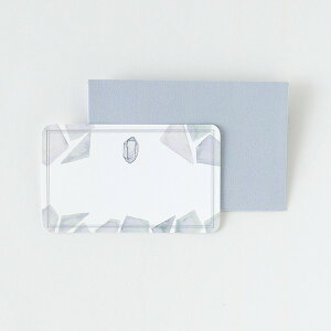 いろを楽しむ ステーショナリー　ミニカードセット Mini Card Set CL-015 [鉱石] こうせき 鉱物 stone ストーン 灰色 gray 鼠色 インク 手紙 メッセージカード gift 日本　グリーンフラッシュ GreenFlash (