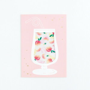 gECOXJ[h KK-090 [s[`] Clear Glass Card ҁ[  peach s[`eB[̃n~O t[c NA  O[eBOJ[h j J[h |XgJ[h g \[_ iX  