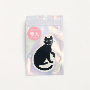 BLACK WHITE by MIDNIGHT SUNDAY SHOP ~XebJ[ MZ-100 [NlR] L ˂ L black cat nEB ^钆̎GݓX Luminous sticker seal  [ O[tbV GreenFlash (ǐՕt[