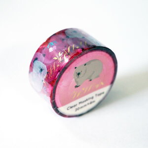 Aj}SݓX NA}XLOe[v AD-018 [EHobg] ΂ Vombatidae  `[bv NA  20mm×4m@ā[  [ Gold Foil Clear Masking Tape e[v  A
