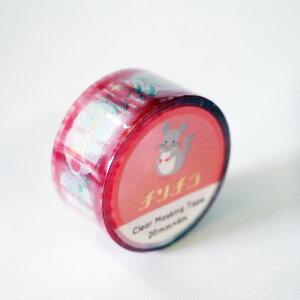 Aj}SݓX NA}XLOe[v AD-020 [``] 񂿂 lY~ l Chinchilla lanigera ʕ  NA  20mm×4m@ā[ [ Gold Foil Clear Masking Tape e[v  Aj