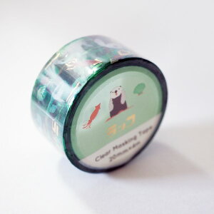 Aj}SݓX NA}XLOe[v AD-022 [bR] sea otter  L CJ C NA  20mm×4m@ā[ [ Gold Foil Clear Masking Tape e[v  Aj}V[Y O[