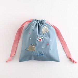 Aj}SݓX hJВ AD-055 [}klR] В ܂ʂ˂ Otocolobus manul  L lR Cat   [ v[g Mtg   Embroidery Drawstring Bag Aj}V[Y ANIMAL SERIES