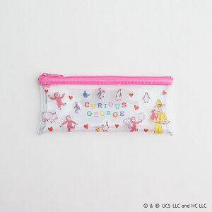 ̃W[W PVC y|[` CGG-032 [Aj}] W[W ]E yM u^ FXq̂ colorful PVC Pen Pouch P[X [ rj[ T Aj G{ Curious George { Overglad I