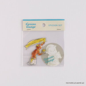 ̃W[W NAXebJ[Zbg CGG-011 [paint] yL yCg XebJ[  NA sticker V[ [ T  Aj G{ ЂƂ܂˂ Curious George Overglad I[o[Ob