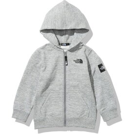 ★THE NORTH FACE ノースフェイススクエアロゴフルジップ（キッズ） Square Logo Full Zip NTJ12116　ZミックスグレーTNF スウェットパーカ　キッズファッション　パーカー　カジュアル　速乾　裏起毛　子供服