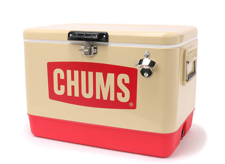 チャムス CHUMS<BR>チャムススチールクーラーボックス54L(クーラー) CHUMS Steel Cooler Box 54L<BR>クーラーボックス　キャンプ　アウトドア　クーラーボックス　保冷　定番クーラーボックス　ベージュ　4550287286292