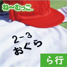 フロッキーネーム 特大◆ら行◆ 2枚入 【日本製】 ワッペン ゼッケン 体操着