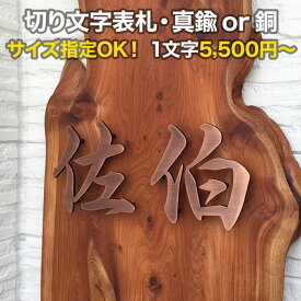 表札 切り文字 アイアン 漢字 戸建て 銅 アンティーク調 文字のみ 文字だけ オーダー おしゃれ KM文字