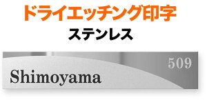 表札ファインブラスト ドライエッチング印字 機能門柱用 戸建て マンション 部屋番号 ステンレス 210×40 1.5mm 幾何学図形 シンプル 可読性が高い書体 信頼感 上品 統一感 上質 気品 安心感 ク