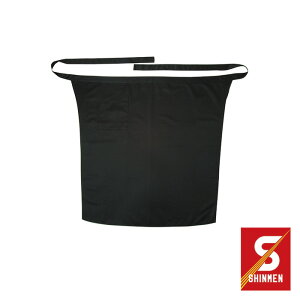 23000 厨房用黒エプロン シンメン SHINMEN 作業服・作業着 F ポリエステル100%